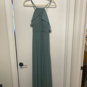 Birdy grey bridesmaid dress in Sea Glass. Worn once, no alterations made.